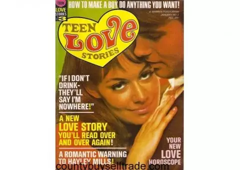 Original 1968 Magazine TEEN LOVE STORIES