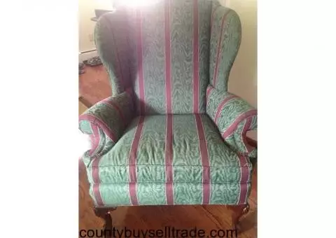 2 Ethan Allen Wingback Chairs